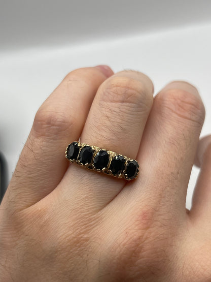 9ct gold sapphire ring
