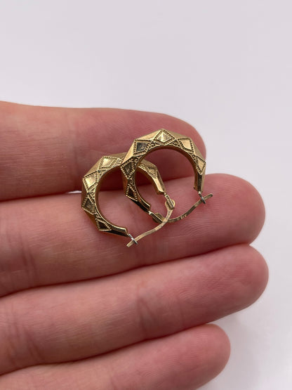 9ct gold creole earrings