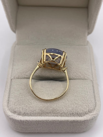 Glenn Lehrer 9ct gold quartz, tanzanite and diamond ring