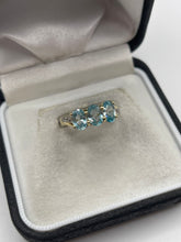 Load image into Gallery viewer, 9ct gold blue zircon ring
