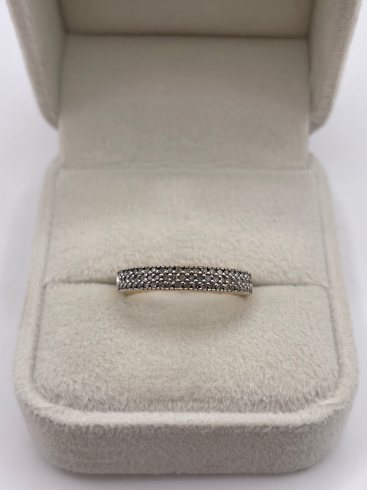 9ct gold diamond cluster ring