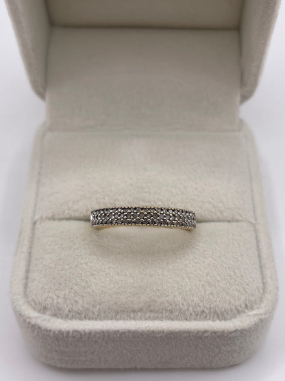 9ct gold diamond cluster ring