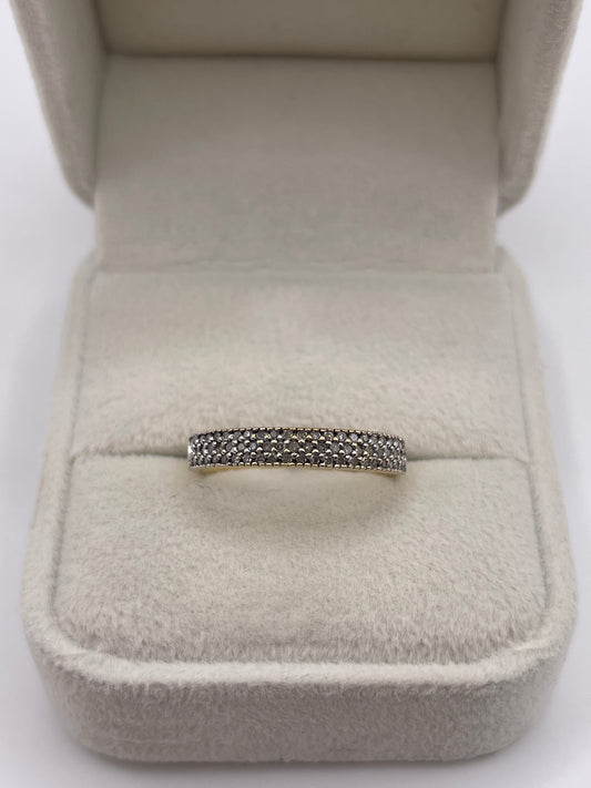9ct gold diamond cluster ring