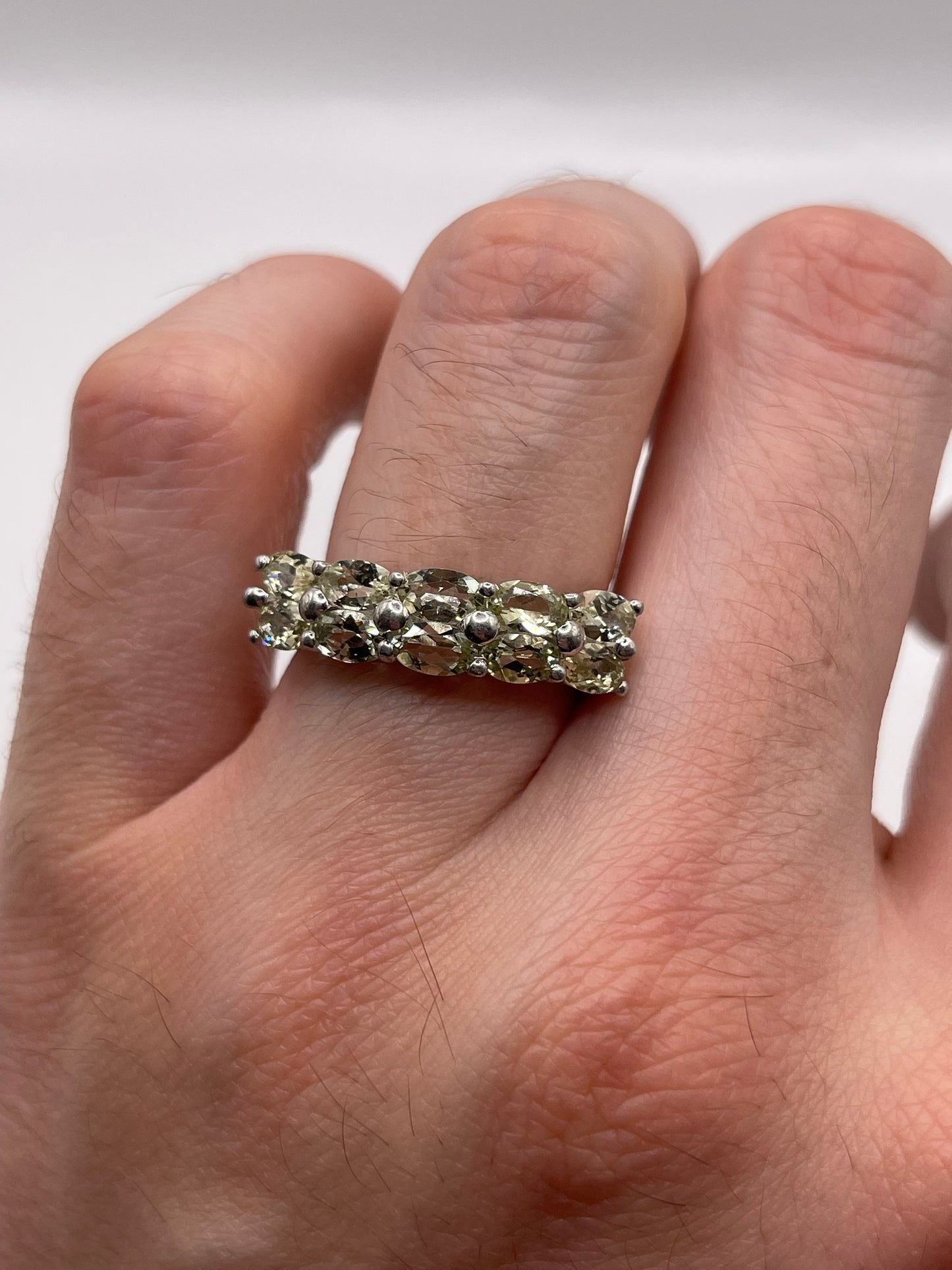 Silver quartz ring