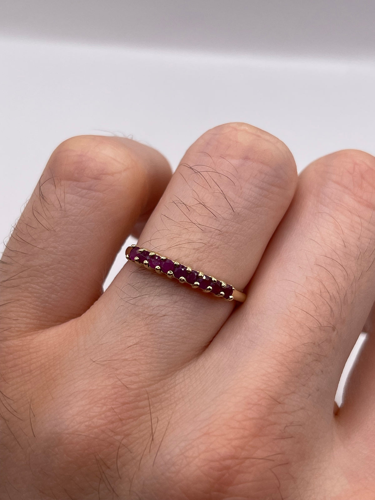 9ct gold ruby ring