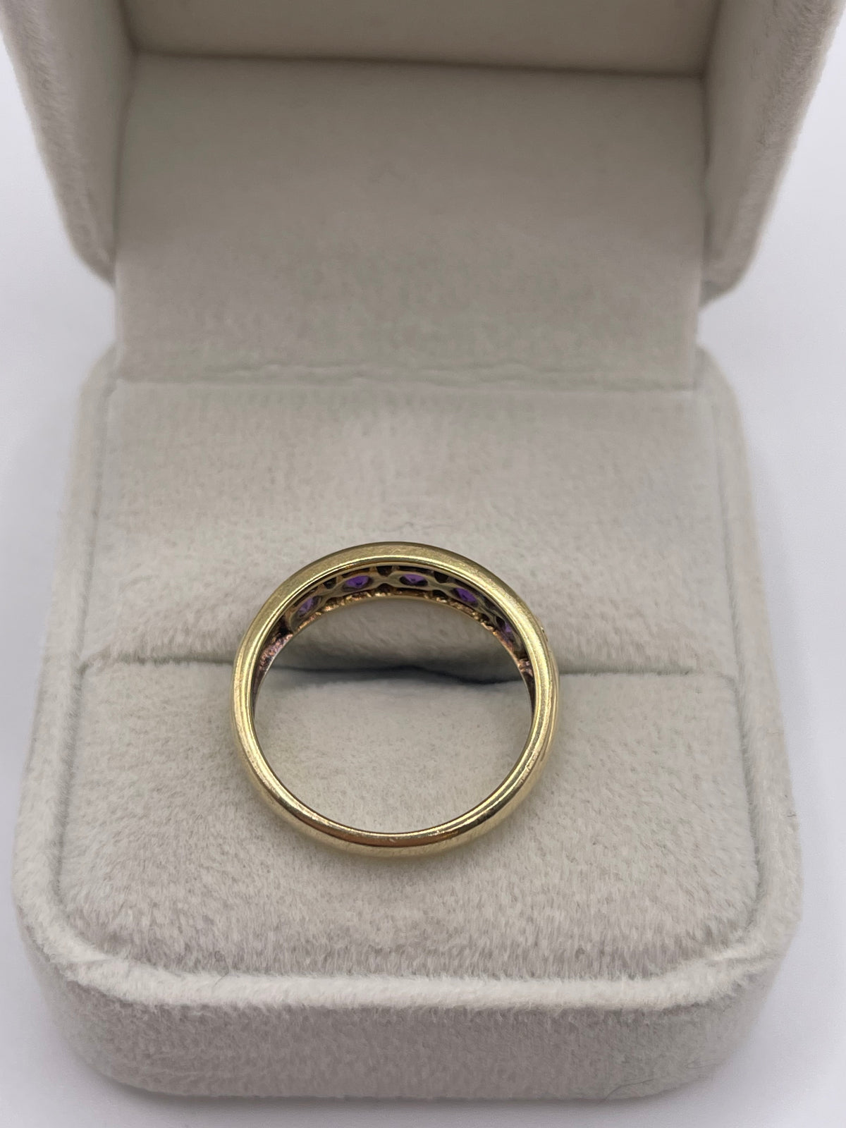 9ct gold amethyst ring