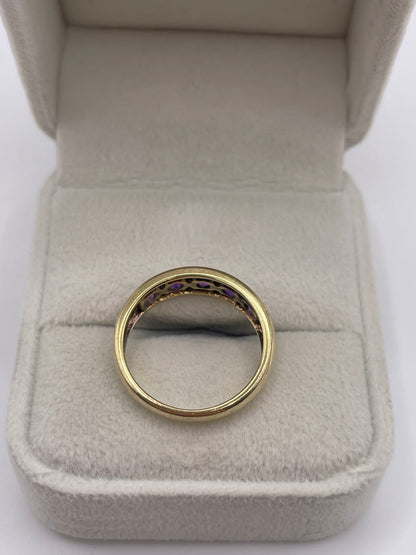 9ct gold amethyst ring