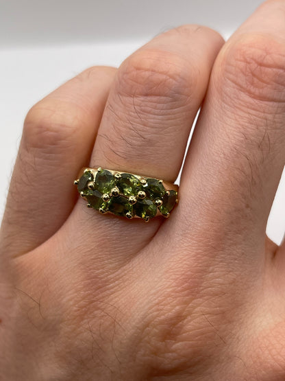 9ct gold quartz cluster ring