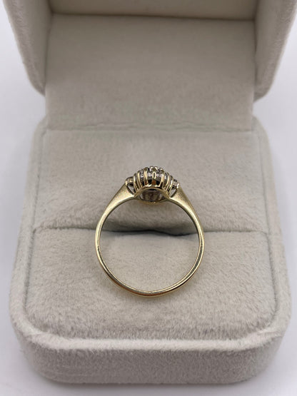 9ct gold sapphire and diamond ring