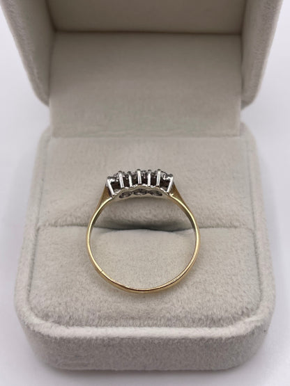 9ct gold diamond cluster ring