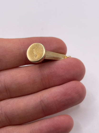 9ct gold harp pendant