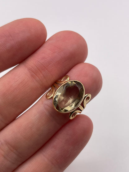 9ct gold Smokey quartz ring