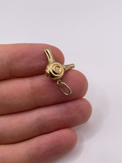 9ct gold hair dryer charm