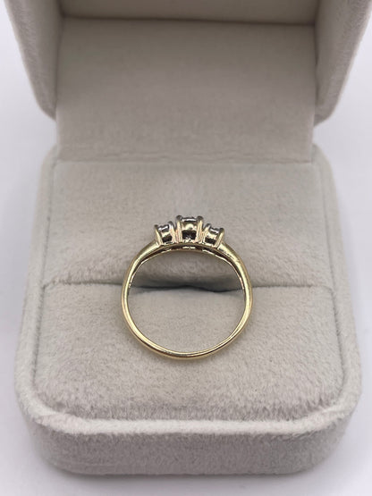 9ct gold diamond cluster ring