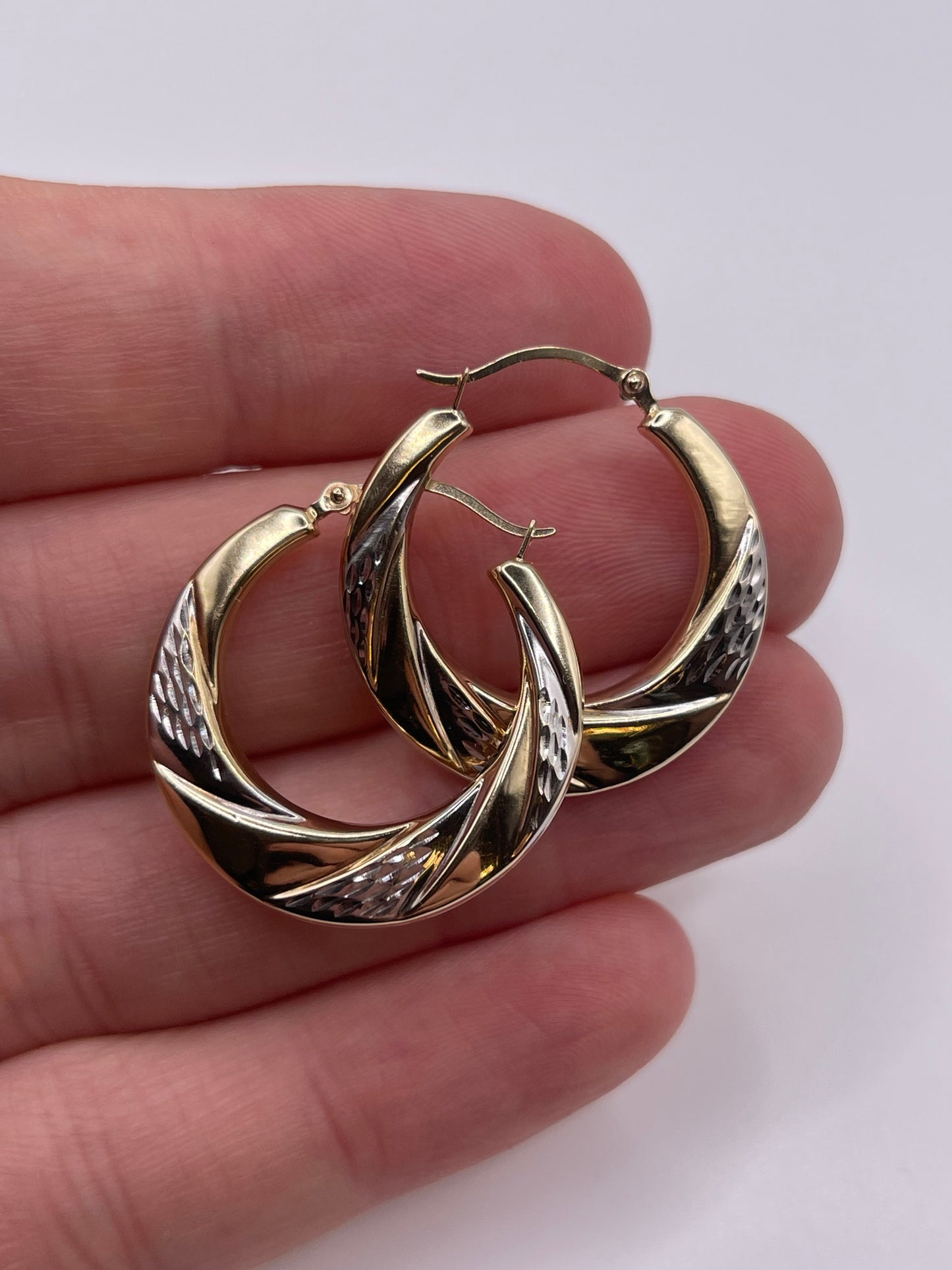 9ct gold creole earrings