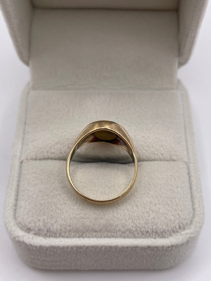 9ct gold tigers eye ring