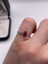 Load image into Gallery viewer, 18ct white gold ruby and diamond ring
