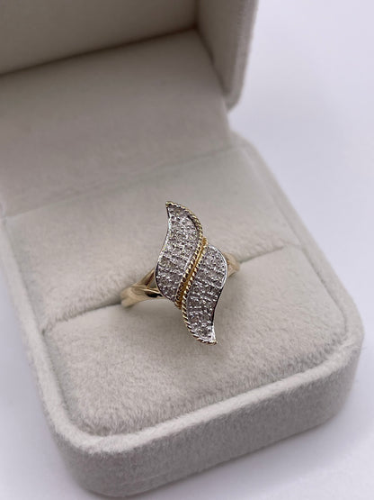 9ct gold diamond cluster ring