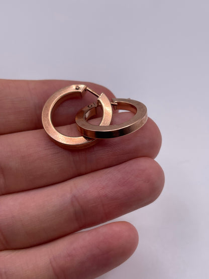 9ct rose gold creole earrings