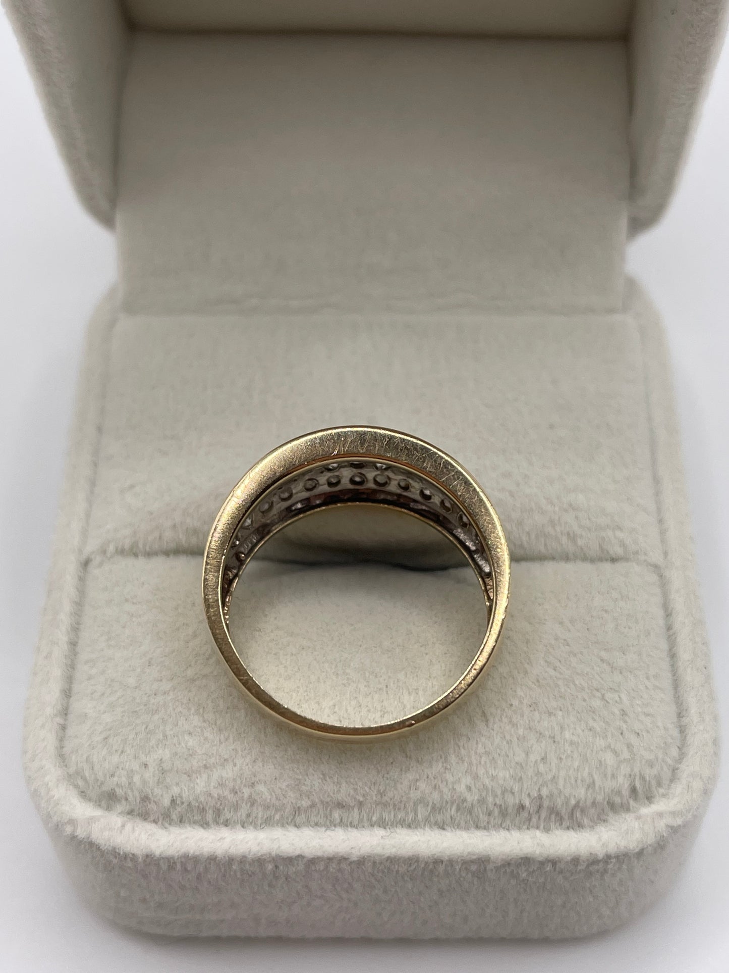 9ct gold 1ct diamond cluster ring