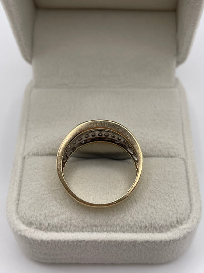 9ct gold 1ct diamond cluster ring