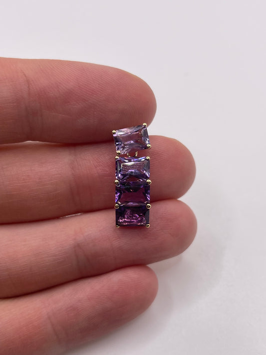 9ct gold amethyst pendant