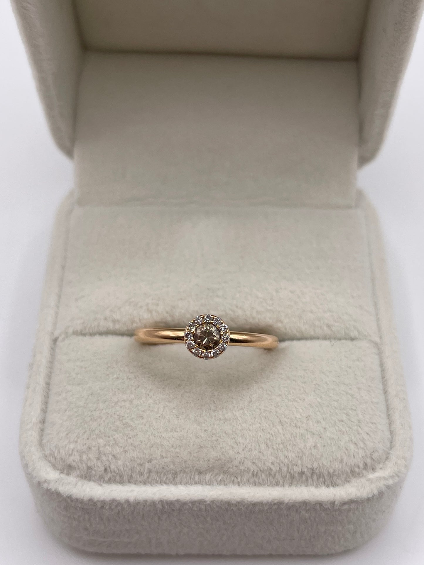 18ct rose gold diamond cluster ring