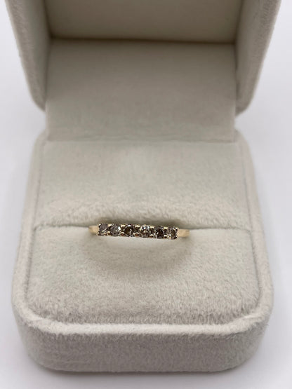 9ct gold cognac diamond ring