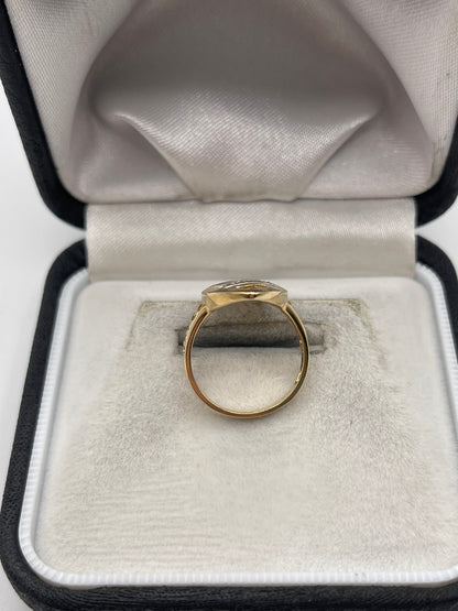9ct gold diamond ring