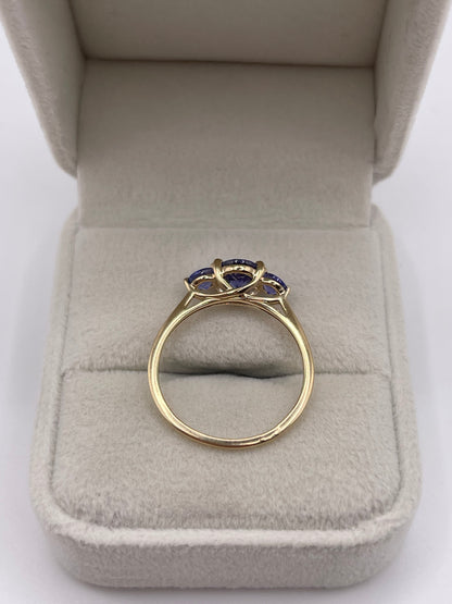 9ct gold tanzanite ring