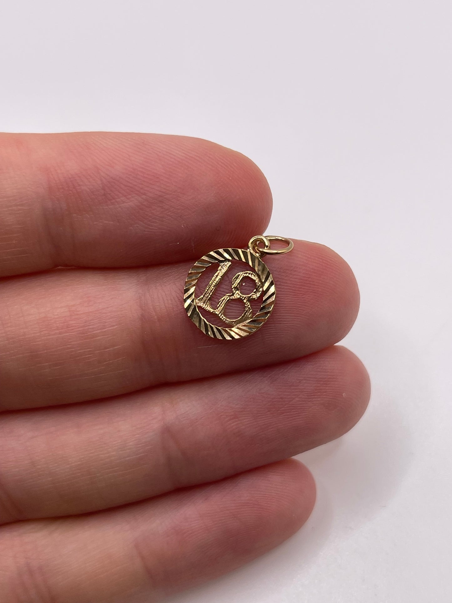 9ct gold 18 charm