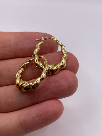 9ct gold creole earrings