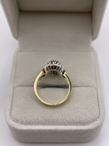 9ct gold sapphire and diamond ring