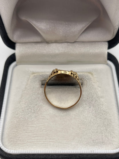 9ct gold coin ring
