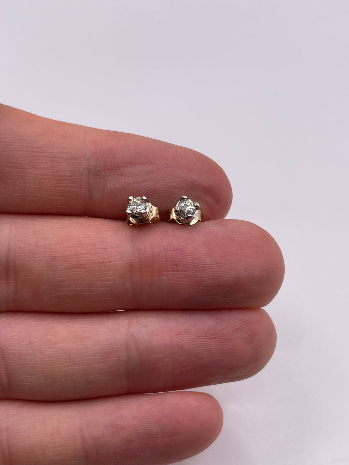 9ct gold diamond earrings