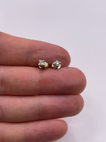 9ct gold diamond earrings