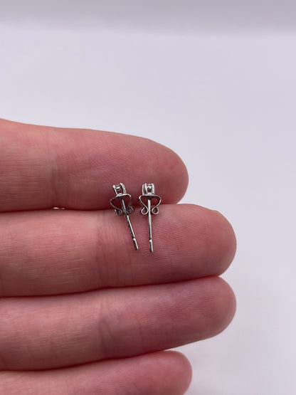 9ct white gold diamond earrings