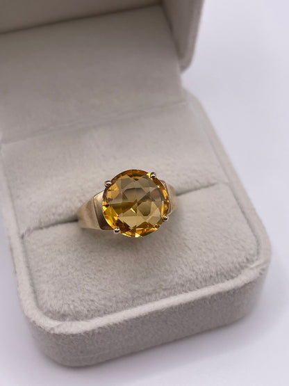 9ct gold citrine ring