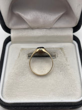 Load image into Gallery viewer, 9ct gold onyx signet ring
