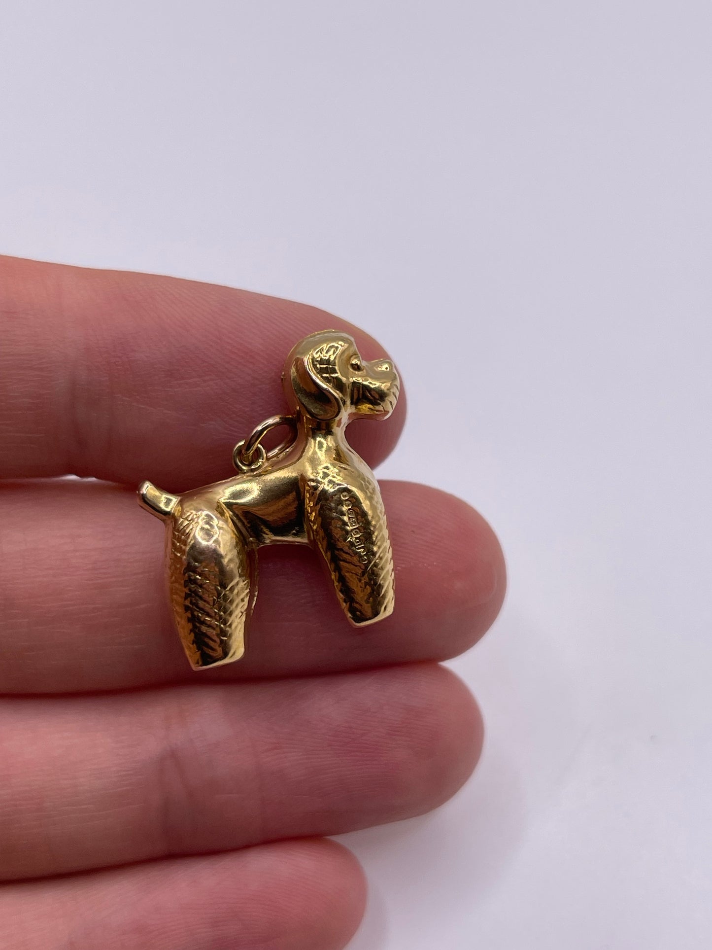 9ct gold dog charm