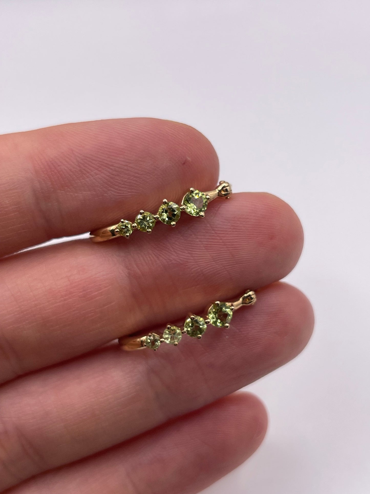 9ct gold peridot earrings
