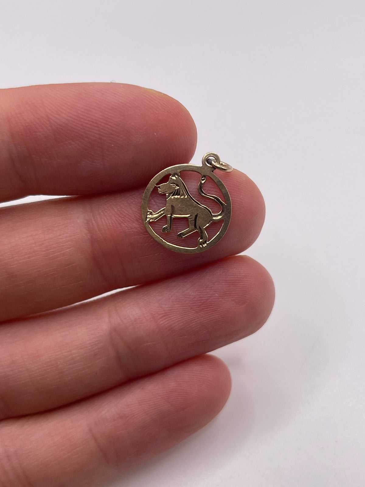 9ct gold lion pendant