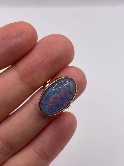 18ct gold opal triplet ring