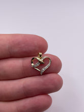 Load image into Gallery viewer, 9ct gold diamond heart pendant
