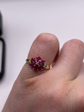 Load image into Gallery viewer, 18ct gold ruby and diamond ting
