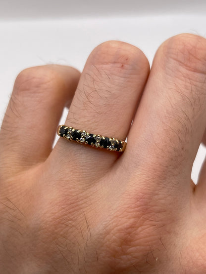 9ct gold sapphire and diamond ring