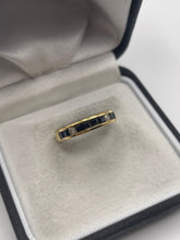 Load image into Gallery viewer, 14ct gold sapphire and diamond ring
