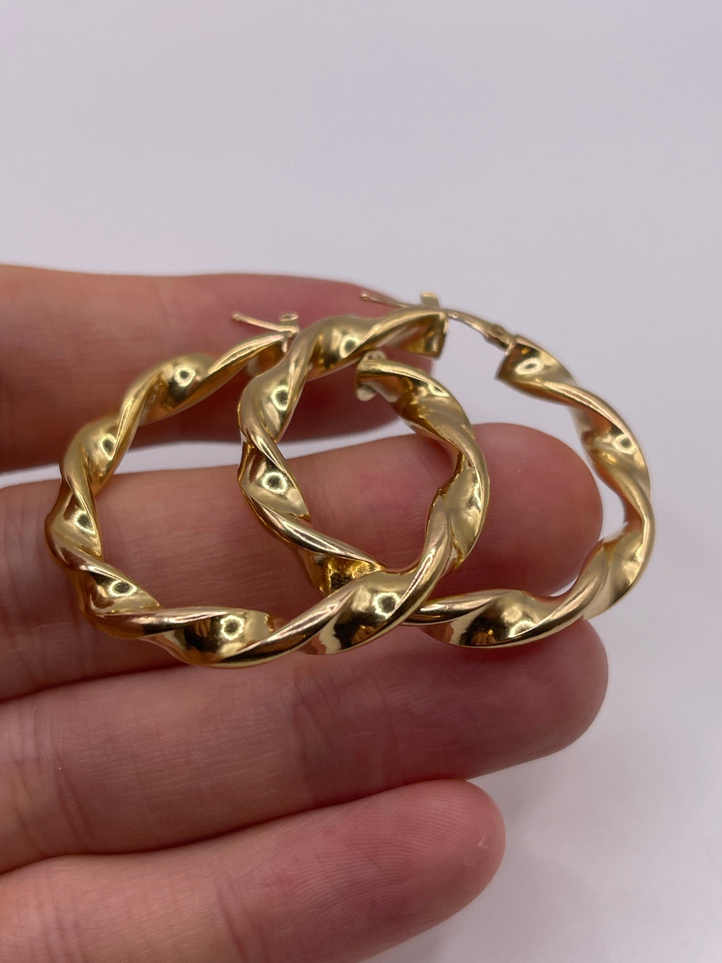 9ct gold creole earrings