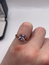 Load image into Gallery viewer, 9ct rose gold amethyst and diamond ring
