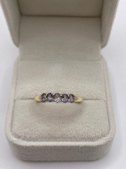 9ct gold tanzanite ring